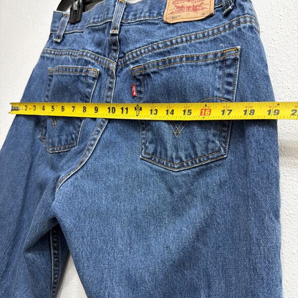 Levis 550 Relaxed Tapered Leg Denim Jeans Vintage Style Classic Blue Women's 12M - Picture 7 of 9